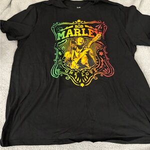 Bob Marley Black Graphic T-Shirt Gap Mens Xl